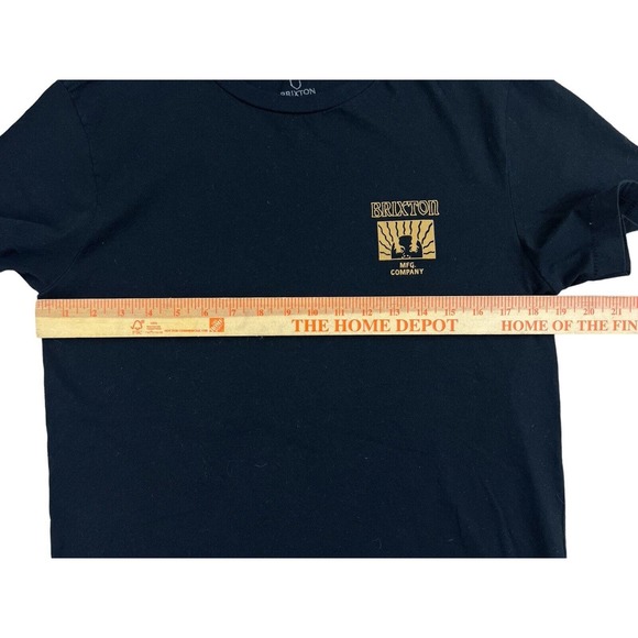 Brixton Tailored Fit Men Black Short Sleeve Crew Neck T-Shirt Sz S‎ - Picture 3 of 6